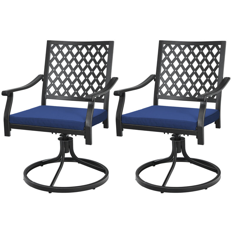 Fauteuil de patio pivotant avec coussin Brayson