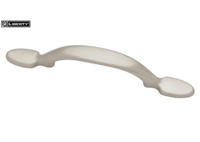 3" Spoon Footed Pull Satin Nickel