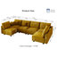 Canapé modulaire convertible 6 places en velours côtelé avec rangement, 4 coussins de dossier et 6 coussins décoratifs-1530469229