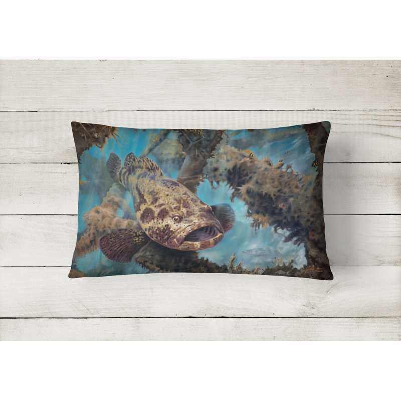  Goliath Grouper Indoor / Outdoor Lumbar Pillow