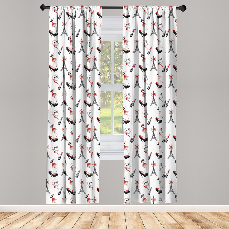 Eiffel Semi-Sheer Rod Pocket Sliding Panel, 28" x 95"