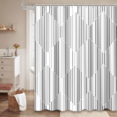Joli rideau de douche avec 12 crochets