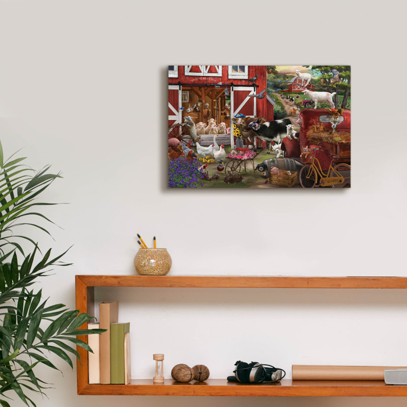 «Wise Acres Farm» par Bigelow, illustrations sur toile, H 12 po x l 18 po x P 0,75 po
