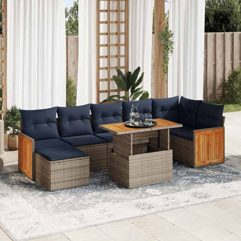 62cm Wide Patio Sofa with Cushions