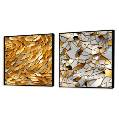 Korolevu - Abstract Collages Square Collage Set Of 2