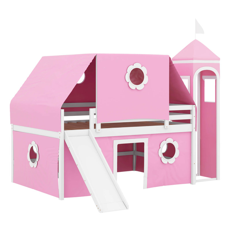 Lit pour enfant Bozman, Rose, Double