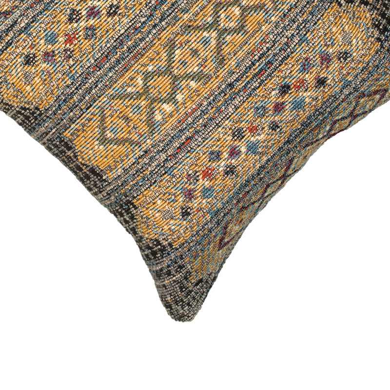 Tribal Black and White Ikat Square Indoor/Outdoor Pillow