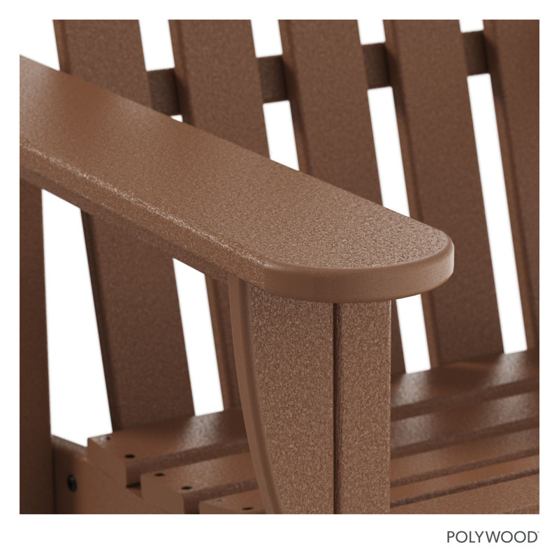 Fauteuil oscillant classique POLYWOOD Adirondack, Teck foncé