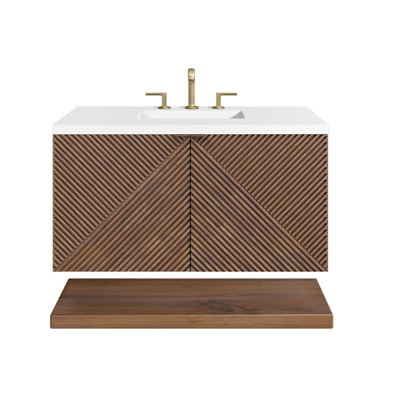 Marcello 36'' W Single Vanity, White Zeus, 8" Widespread, 36"