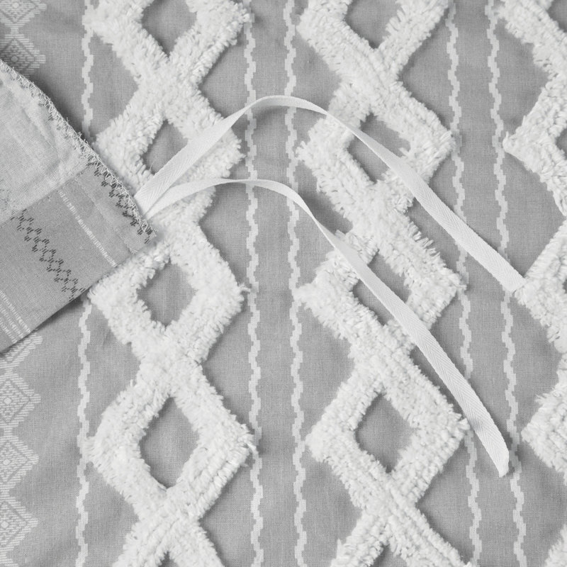 Ensemble de literie en coton de qualité supérieure, chenille multicolore, style aztèque pour la chambre à coucher