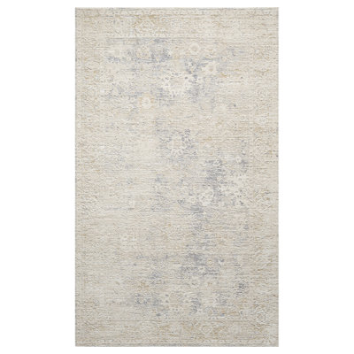 Tapis d'intérieur floral délavé Kwamane