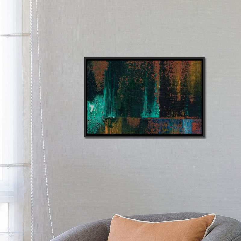 « what it is », impression sur toile, Toile avec cadre noir, Pas de tapis, H 32 po x l 48 po x P 1,5 po
