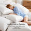 Ensemble de coussins pour grand lit avec housse en duvet synthétique de qualité 2-Hotel avec housse 100% coton 300TC, double support moelleux-128868501