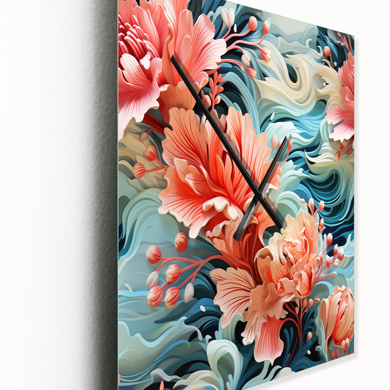 Mirage - motif tropical - horloge murale tropicale, H 28 po x l 12 po x P 1 po
