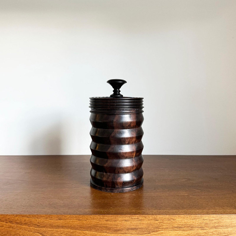 Ebony Wood Collection Wood Jar, 6"