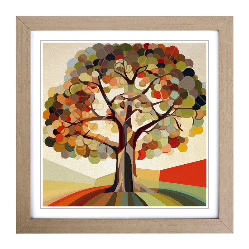 Oak Tree Constructivism - Framed Print, Oak