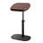 C Shaped End Table, Adjustable Height Skinny Side Table, 360 Degree Swivel TV Tray Table, Night Stand with 2-Tier Storage Shelf, Reversible Couch Table (Brown)