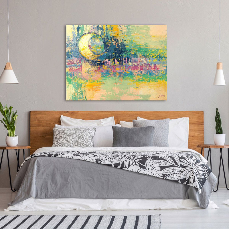 Moon Reflections by Lucas - Wrapped Canvas Art Prints, 70cm H x 100cm W x 4cm D