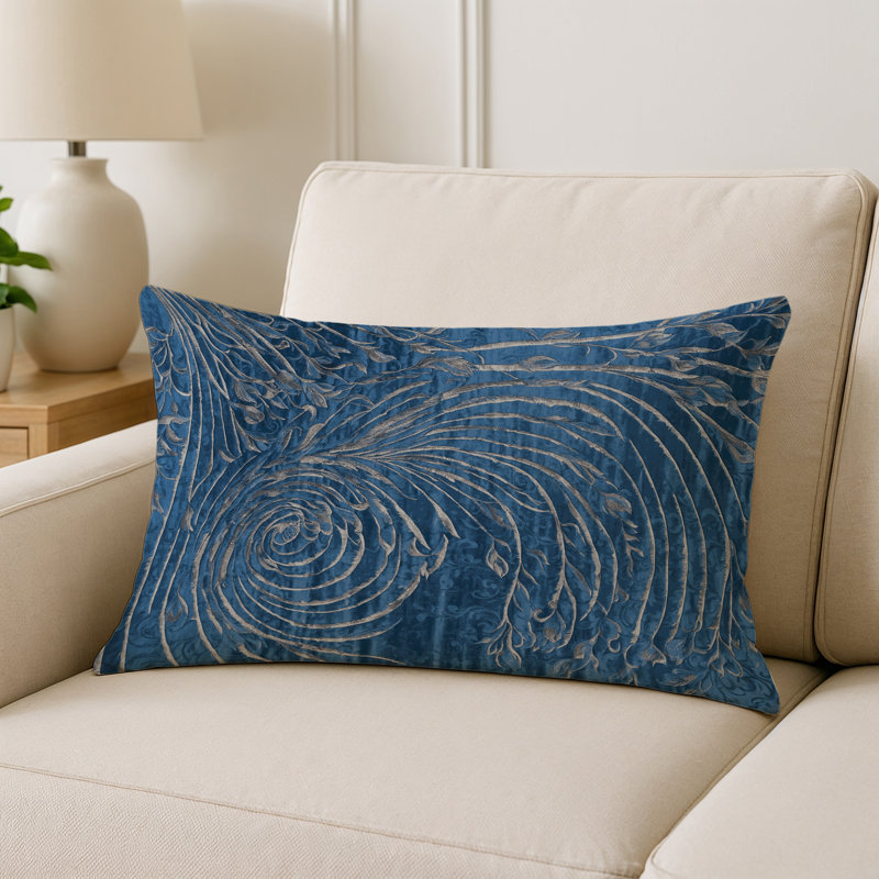 Coussin décoratif intérieur et extérieur Modern, Gris abstrait 140, Rectangle H 14 po x l 20 po