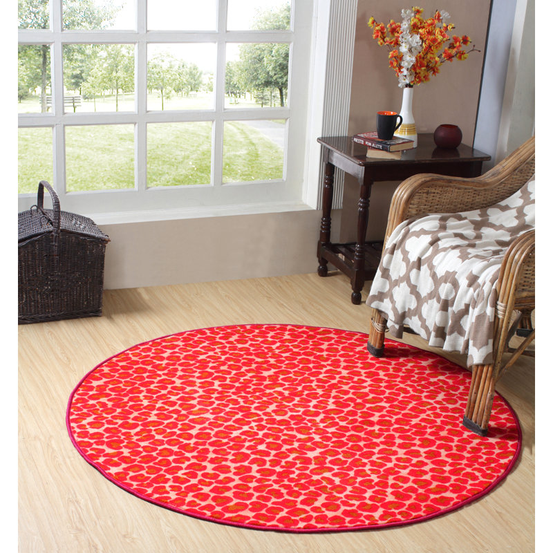 Tapis d'intérieur / extérieur brun Bejna, Rond 2 pi