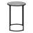 Emeli End Table – Round Faux Marble Top with Black Metal Curved Base, Modern Accent for Living Room-95860074-95860073