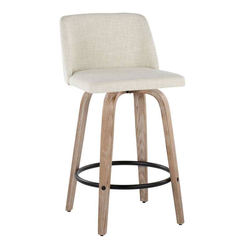 Contemporary Counter Stool, Siège gris clair / cadre gris / noir