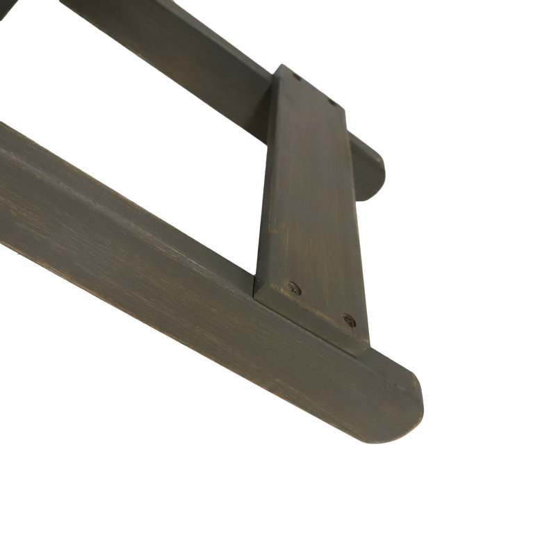 Table d'appoint pliante d'extérieur patinée en bois, Gris