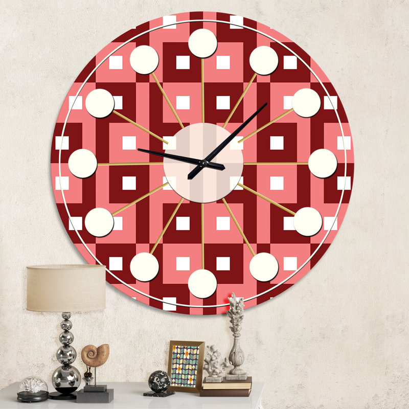 Horloge murale rétro Mid-Century, Moyenne