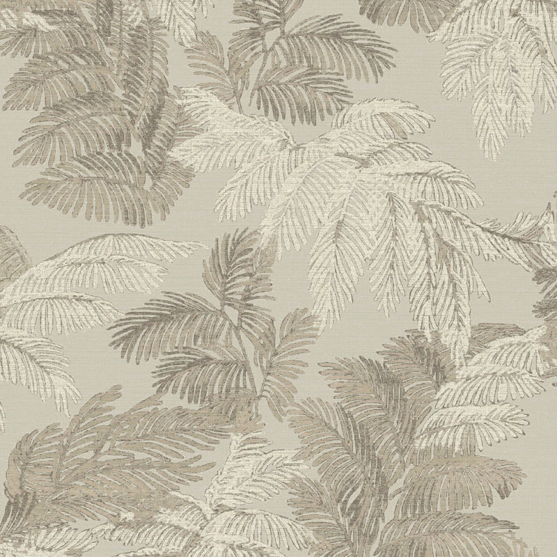 Italian Style Palm Leaf Design Wallpaper Roll, Bronze