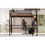 Lit mezzanine en métal avec bureau intégré, tablette de rangement et échelle pour économiser de l'espace et une vie multifonctionnelle-603101755