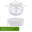 Lavabo de salle de bain rond en céramique 16 po GhomeG-107120766