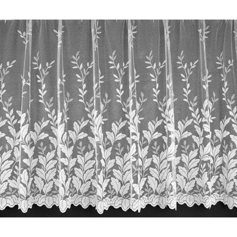 Vogt Lace Semi Sheer Curtain Single Panel, 200cm Width x 91cm Drop
