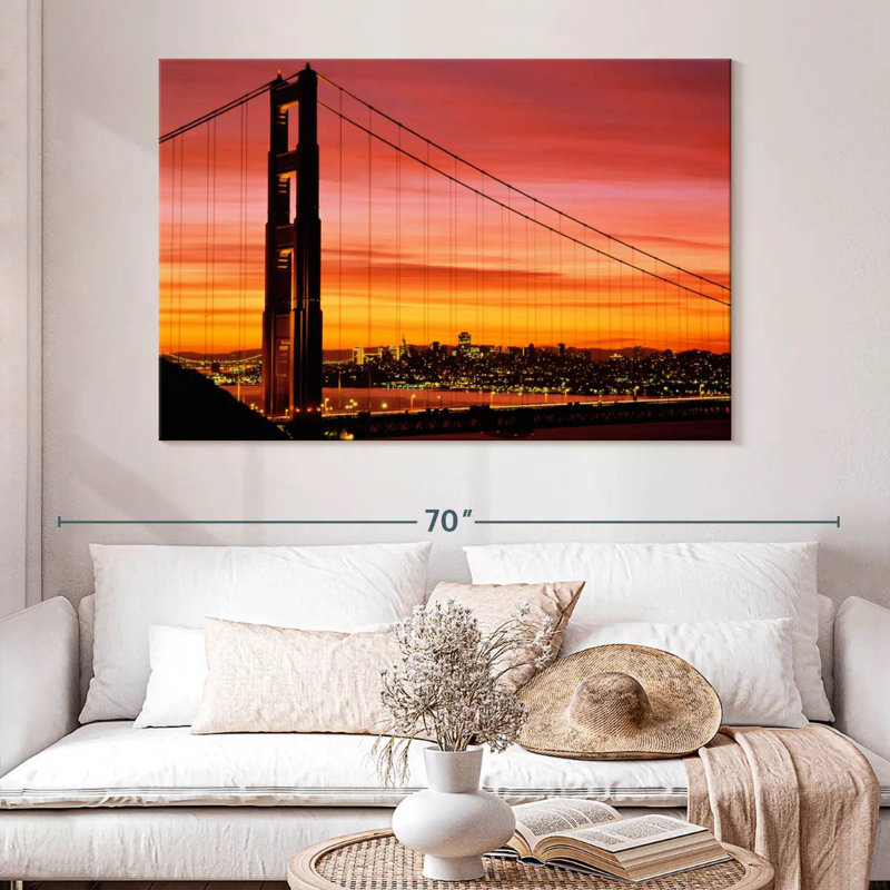 Lilie Golden Gate Orange Sunset, 34" H x 51" W