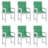 Lowback Chair Cushion Set of 6 Green Oxford Fabric 100 Percent Polyester Outdoor Seat Pads-940793530