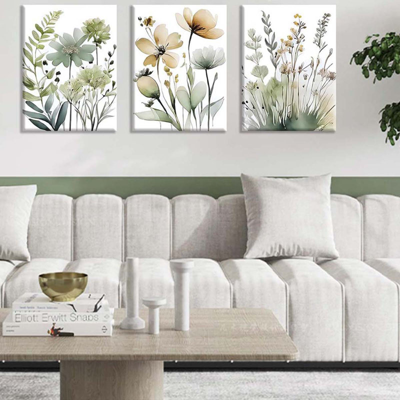 3 Piece Wrapped Canvas Print, 60 cm H x 120 cm W