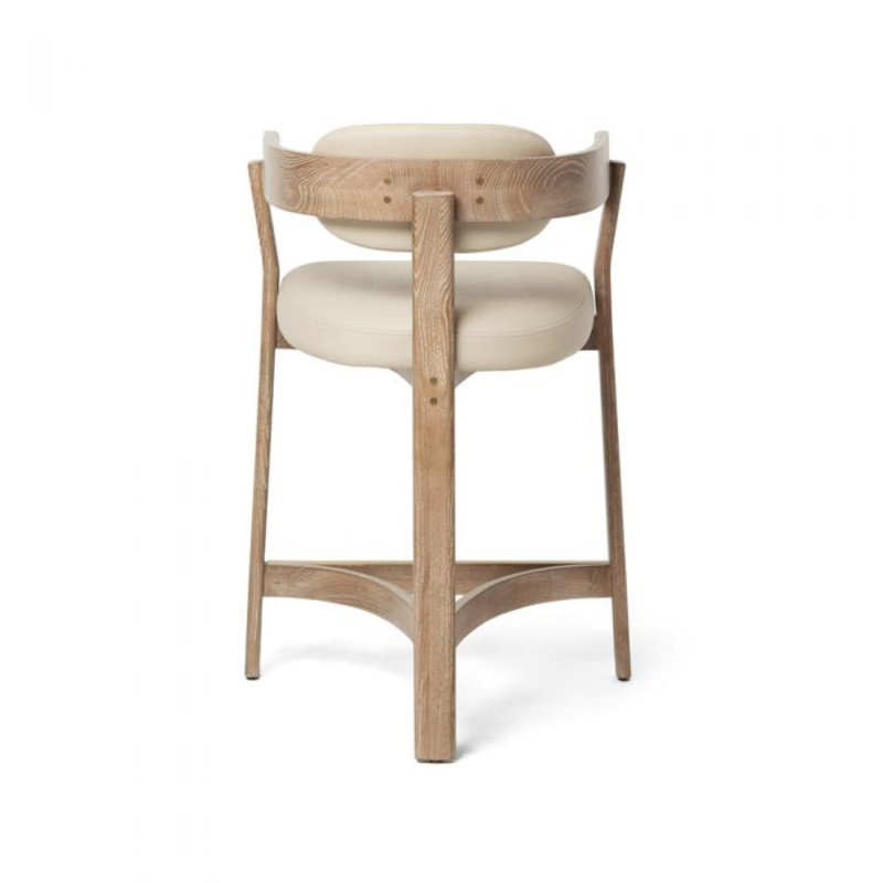Granville Counter Stool, Cream Seat/Brown Frame