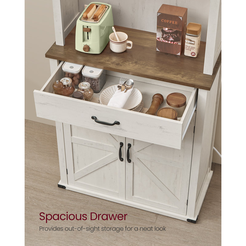 Catisha 71'' Kitchen Pantry, Gray/Brown