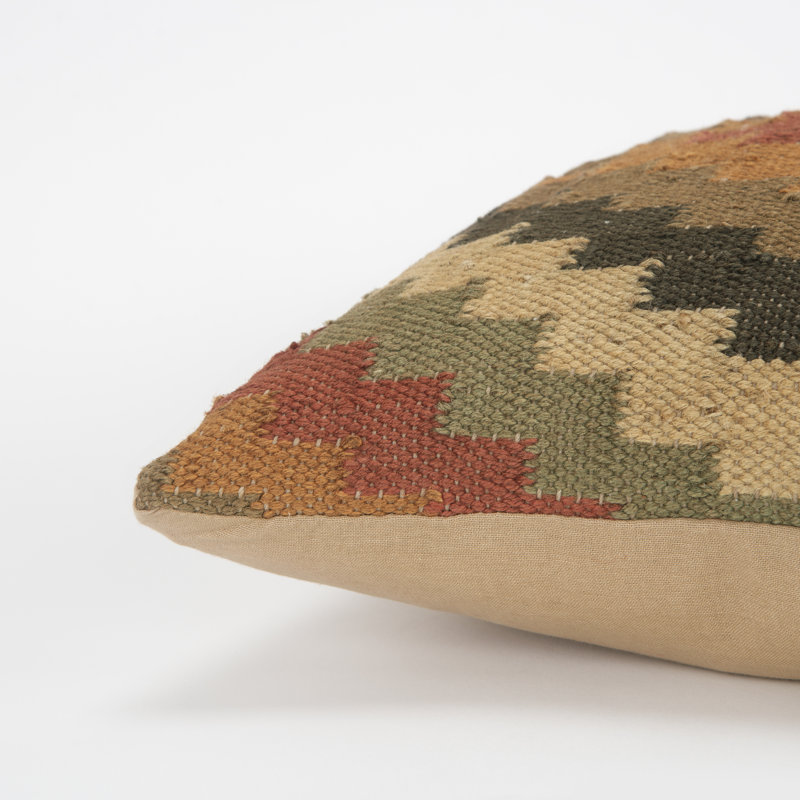 Textured Wool Throw Pillow