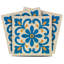 Carreau de mosaïque floral auto-adhésif en vinyle 7 po x 7 po