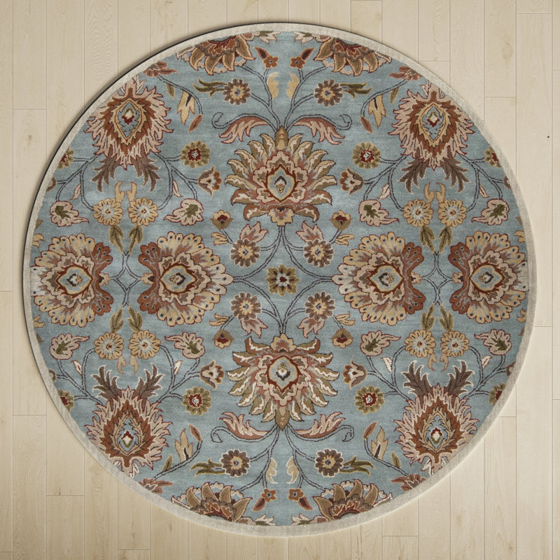 Arden Hand Tufted Wool Floral Indoor Rug, Round 9'9"