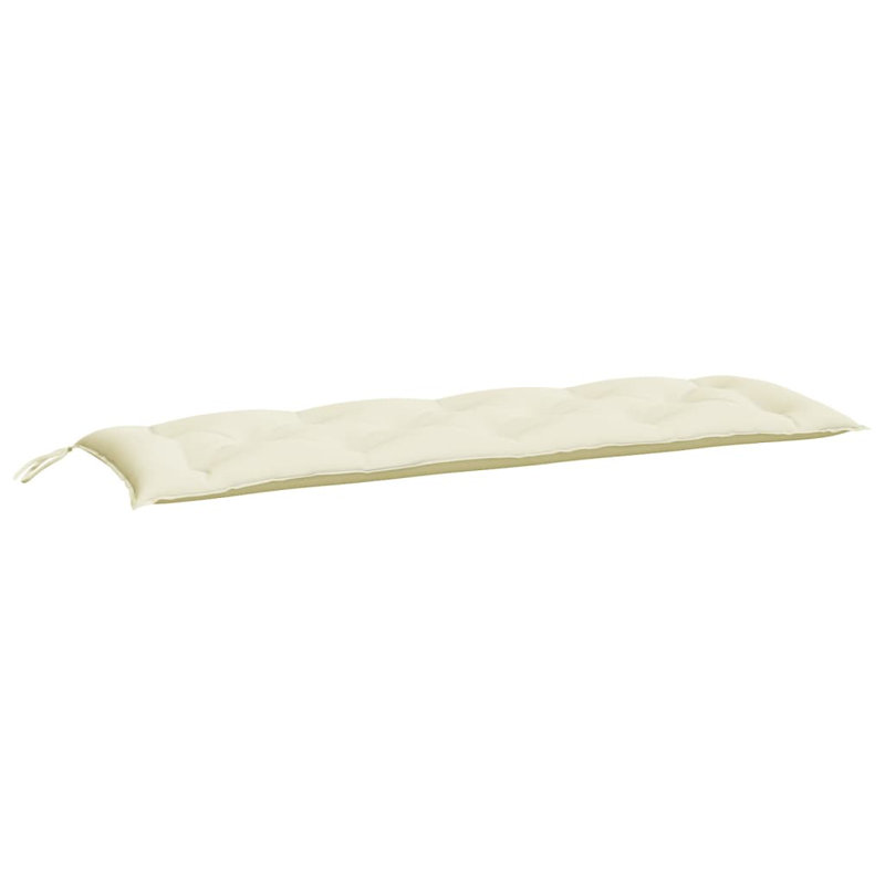 Coussin de banc en tissu Oxford, Blanc crème, H 2,8 po x l 59,1 po x P 19,7 po