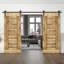 Porte de grange à panneaux et en bois avec quincaillerie d'installation-83967899-83967895