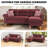 Reversible 2-piece Sectional Sofa With Chaise & Velvet Upholstery-688264471