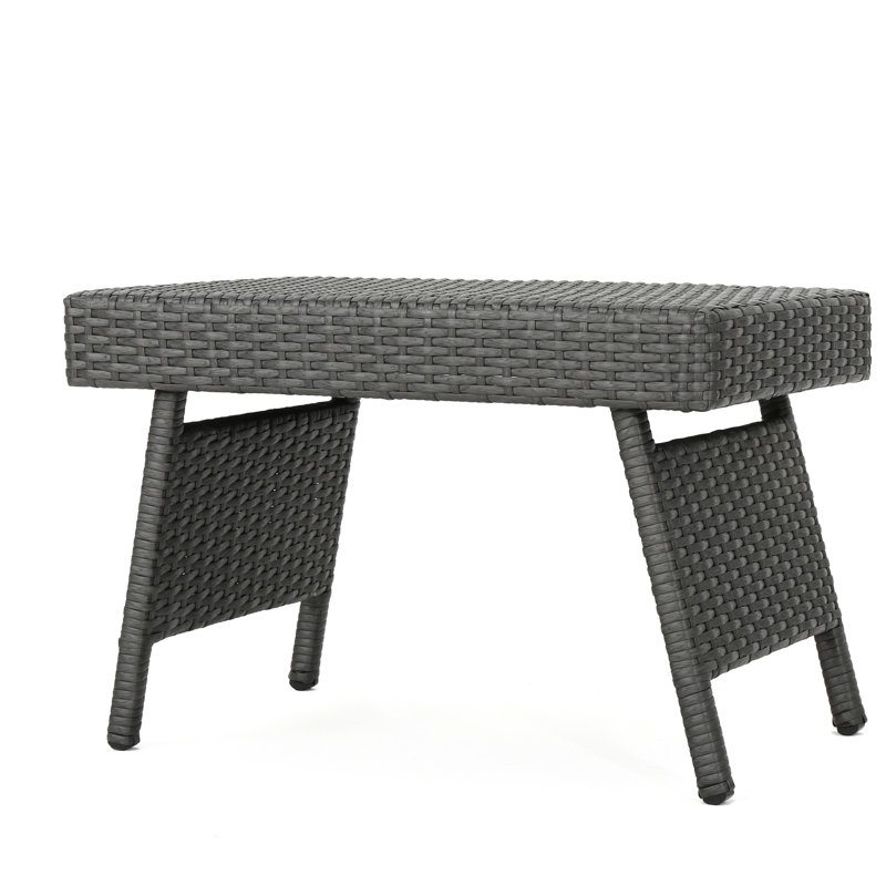 Table Pe, gris, l 24 po x P 16 po, H 15,75 po, structure en fer, sans assemblage pour accents de style Mid-Century gris, 24 po x 16 po x 15,75 po, avec nécessaire