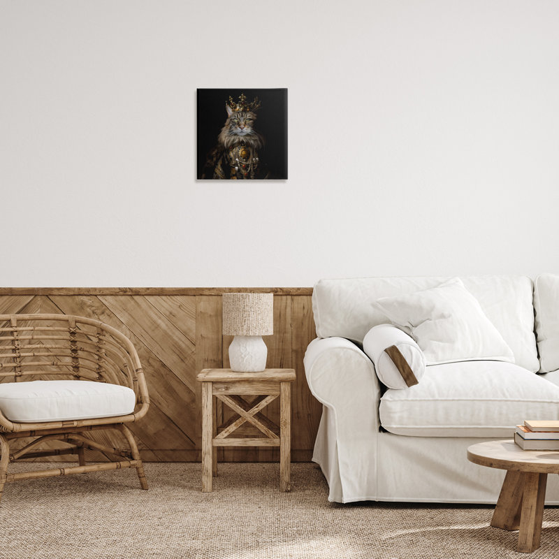 Toile Purrfectly Proper Cat, design par Kelley Parker, H 17 po x l 17 po