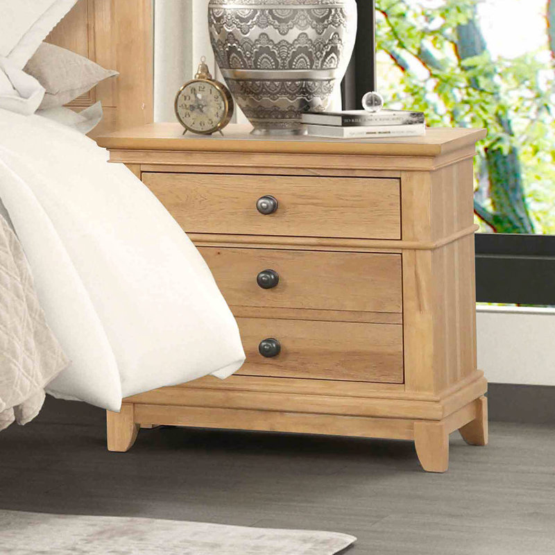 Table de chevet avec table de chevet et rangement à 3 tiroirs pour la chambre à coucher