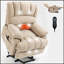 Fauteuil inclinable électrique en chenille de 23 po de large à dossier haut avec massage par vibrations et chauffage lombaire-933913683