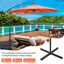 Parasol décalé 10 pieds avec porte-à-faux 8 côtes et base croisée-823279027