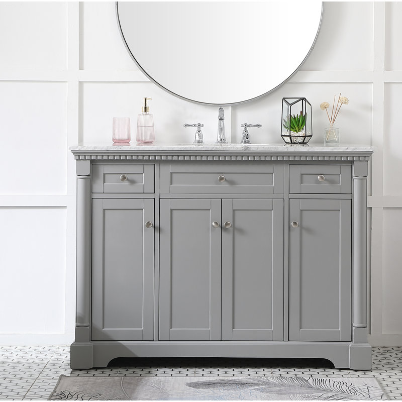Ensemble de meuble-lavabo simple 48 po Clarence, Gris