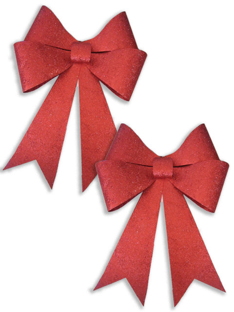 Glitter Bow, Red